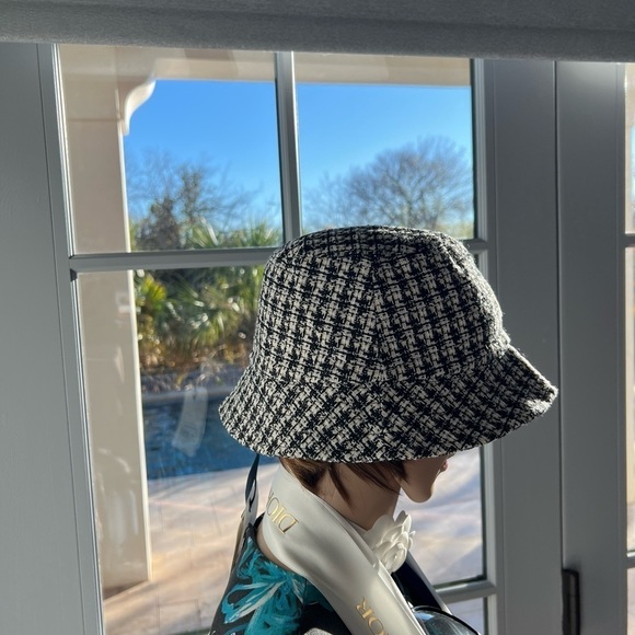 MONCLER Cotton-blend tweed bucket hat